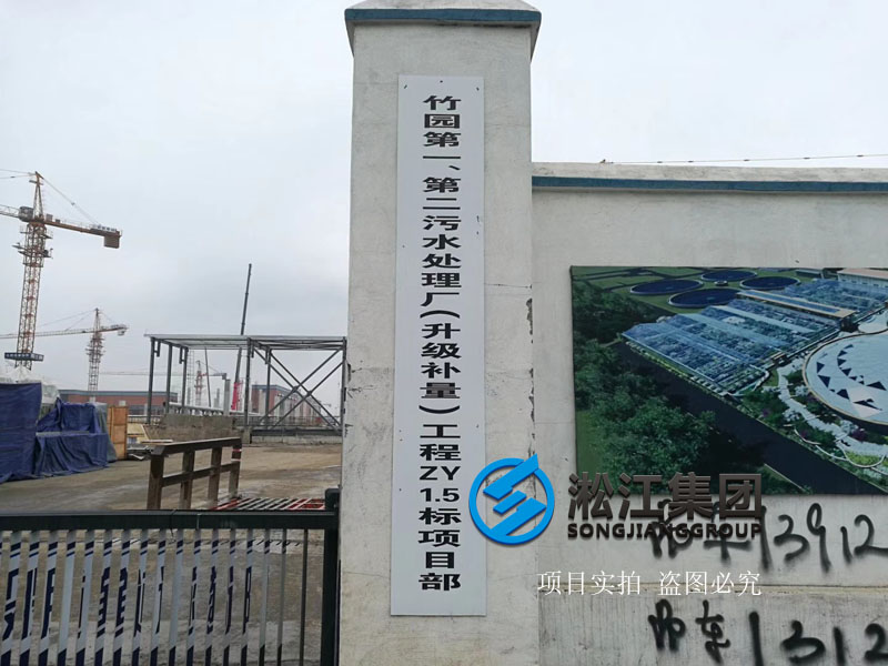 上海市竹园污水处理厂橡胶接头使用现场